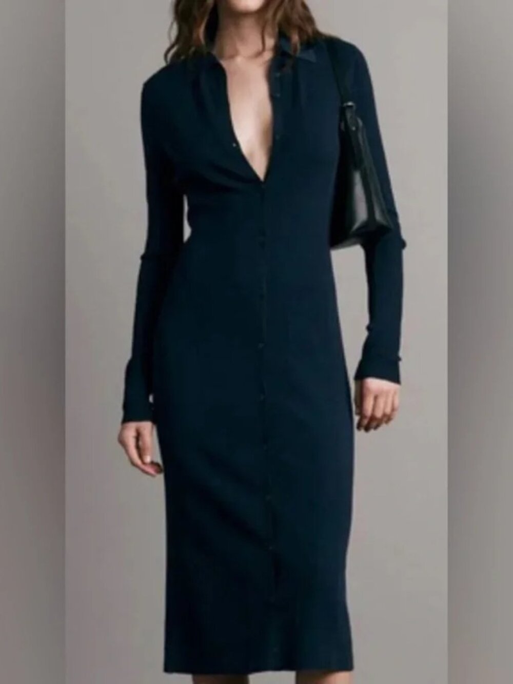 rag & bone Pacey Button Down Dress – Navy Blue – Size XS – NWT
